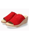 Scarlet Leather Velvet Soft Air Women's Sandal | Mephisto Women Sandals | Sam's Tailoring Fine Women's Shoes