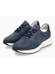 Jeans Blue Leather Nubuck Soft Air Women Sneaker | Mephisto Women Sneakers | Sams Tailoring Fine Women's Shoes