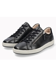 Black Leather Smooth Classic Women's Sneaker | Mephisto Women Sneakers | Sams Tailoring Fine Women's Shoes