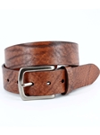 Honey With Brown Distressed Tumbled Harness Leather Belt | Torino Leather Belts Collection | Sam's Tailoring Fine Men's Clothing