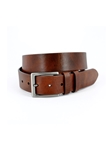 Walnut Polished Calfskin Leather Lined Men's Leather Belt | Torino Leather Belts Collection | Sam's Tailoring Fine Men's Clothing