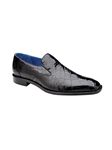 Black Genuine Alligator Genova Slip On Shoe | Belvedere Dress Shoes Collection | Sam's Tailoring Fine Men's Clothing