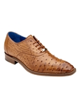 Antique Peanut Ostrich Quill Orlando Dress Shoe | Belvedere Dress Shoes Collection | Sam's Tailoring Fine Men's Clothing