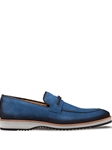 Cobalt Puerto Suede Rubber Lite Dress Casual Loafer | Mezlan Slip On Shoes | Sam's Tailoring Fine Men's Clothing