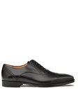 Black Amaro Leather Cap Toe Rubber Men Oxford | Mezlan Lace Up Shoes | Sam's Tailoring Fine Men's Clothing