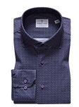 Purple Fine Printed Modern 4Flex Stretch Knit Men Shirt | Emanuel Berg Casual Shirts Collection | Sam's Tailoring Fine Men Clothing