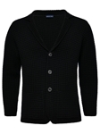 Black Long Sleeves Men's Premium Swacket | Emanuel Berg Sweaters Collection | Sam's Tailoring Fine Men Clothing