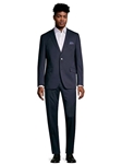 Navy Modern Fit Two Button Wool Stretch Men's Suit | Horst Men's Suits | Sam's Tailoring Fine Men Clothing