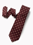 Burgundy Classic Flying Duck Pattern Men's Tie | Gitman Bros. Ties Collection | Sam's Tailoring Fine Men Clothing