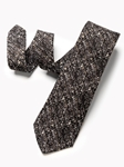 Black Textured Speckled Boucle Print Tie | Gitman Bros. Ties Collection | Sam's Tailoring Fine Men Clothing