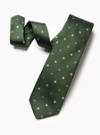 Green Silk Polka Dots Pattern Men's Tie | Gitman Bros. Ties Collection | Sam's Tailoring Fine Men Clothing