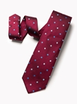 Burgundy Silk Polka Dots Pattern Men's Tie | Gitman Bros. Ties Collection | Sam's Tailoring Fine Men Clothing