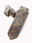 Yellow & Blue Silk Paisley Pattern Men Tie | Gitman Bros. Ties Collection | Sam's Tailoring Fine Men Clothing