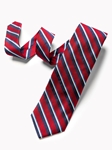 Red, White & Blue Regimental Stripe Men's Tie | Gitman Bros. Ties Collection | Sam's Tailoring Fine Men Clothing