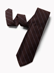 Brown Cashmere Blue Micro Stripe Men's Tie | Gitman Bros. Ties Collection | Sam's Tailoring Fine Men Clothing