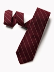 Burgundy Cashmere Gold Micro Stripe Men's Tie | Gitman Bros. Ties Collection | Sam's Tailoring Fine Men Clothing