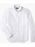 White Solid Oxford Weekend Men's Shirt | Gitman Sport Shirts Collection | Sam's Tailoring Fine Men Clothing