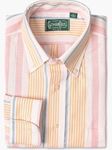 White Cabana Stripe Button Down Sport Shirt | Gitman Sport Shirts Collection | Sam's Tailoring Fine Men Clothing