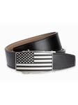 Black USA Flag Black Aston 1 3/8" Strap Dress Belt | NexBelt Dress Belts | Sam's Tailoring Fine Men's Clothing