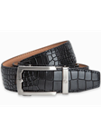 Black Crocodile 1 1/2" Strap Men's Dress Belt | NexBelt Dress Belts | Sam's Tailoring Fine Men's Clothing