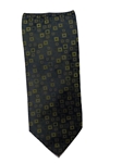 Green Medallion On Navy Background XL Tie | Santostefano XL Ties | Sam's Tailoring Fine Men's Clothing
