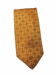 Yellow, Brown & White Geometric Print XL Tie | Santostefano XL Ties | Sam's Tailoring Fine Men's Clothing
