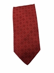 Red On Red Geometric Print XL Tie | Santostefano XL Ties | Sam's Tailoring Fine Men's Clothing
