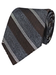 Grey Woven Stripe Silk/Cotton Men's Tie | Gitman Bros. Ties Collection | Sam's Tailoring Fine Men Clothing