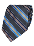 Grey Woven Stripe Fine Silk Tie | Gitman Bros. Ties Collection | Sam's Tailoring Fine Men Clothing