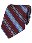 Red Woven Stripe Men's Silk Tie | Gitman Bros. Ties Collection | Sam's Tailoring Fine Men Clothing
