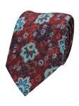 Burgundy Printed Floral Wool Tie | Gitman Bros. Ties Collection | Sam's Tailoring Fine Men Clothing