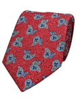 Red Printed Neat Men's Silk Tie | Gitman Bros. Ties Collection | Sam's Tailoring Fine Men Clothing