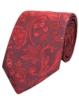 Red Woven Floral Printed Silk Tie | Gitman Bros. Ties Collection | Sam's Tailoring Fine Men Clothing