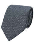 Grey Woven Grenadine Dot Men's Tie | Gitman Ties Collection | Sam's Tailoring Fine Men Clothing