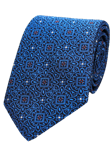 Blue Woven Neat Print Men's Silk Tie | Gitman Ties Collection | Sam's Tailoring Fine Men Clothing