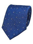 Blue Woven Neat Printed Wool/Silk Tie | Gitman Ties Collection | Sam's Tailoring Fine Men Clothing