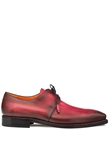 Burgundy/Rust Principe Patina Leather Derby Shoe | Mezlan Lace Up Shoes Collection | Sam's Tailoring Fine Men's Clothing