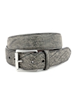 Antique Grey African Cape Buffalo Skin Casual Belt | Torino Leather Belts Collection | Sam's Tailoring Fine Men's Clothing