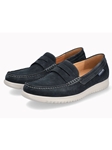 Blue Suede Leather Shock Absorber Slip On Shoe | Mephisto Slip On Collection | Sam's Tailoring Fine Men's Clothing