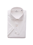 White Premium Jersey Knit Short Sleeve Polo | Emanuel Berg Polos | Sam's Tailoring Fine Men Clothing