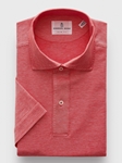 Red Premium Jersey Knit Short Sleeve Polo | Emanuel Berg Polos | Sam's Tailoring Fine Men Clothing