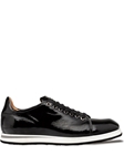 Black Cartuja Shiny Calf Men's Casual Sneaker | Mezlan Casual Shoes Collection | Sam's Tailoring Fine Men's Clothing