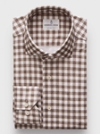 Light Pastel Brown Modern 4Flex Stretch Knit Men's Shirt | Emanuel Berg 4Flex Shirts Collection | Sam's Tailoring Fine Men Clothing