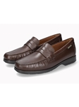 Brown Full Grain Leather Soft Air Men's Slip On | Mephisto Men's Shoes Collection  | Sam's Tailoring Fine Men Clothing