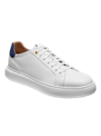 White Soft Premium Leather Men's Sneaker | Samuel Hubbard Shoes Collection | Sam's Tailoring Fine Men Clothing