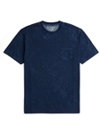 Navy Acid Short Sleeve Crewneck Men T-Shirt | Stone Rose Polos Collection | Sam's Tailoring Fine Men Clothing
