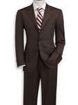 Hickey Freeman Tailored Clothing Brown Pin Stripe Suit 091305058 - Suits | Sam's Tailoring Fine Men's Clothing