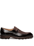 Brown Valone Hi-Shine/Suede Lug Men Slip On Shoe | Mezlan Slip On's Collection | Sam's Tailoring Fine Men's Clothing
