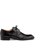 Black Capello Hi Shine Calf Men's Derby Shoe | Mezlan Lace Up Collection | Sam's Tailoring Fine Men's Clothing