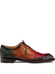 Cognac Marble Multi Tone Alligator Men Oxford Shoe | Mezlan Lace Up Collection | Sam's Tailoring Fine Men's Clothing